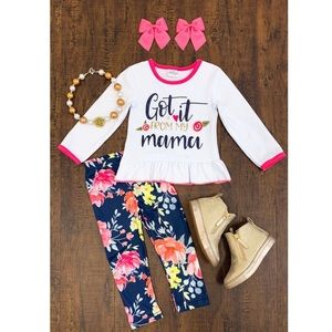 🎉HP Pick🎉Boutique girls ruffle matching outfit